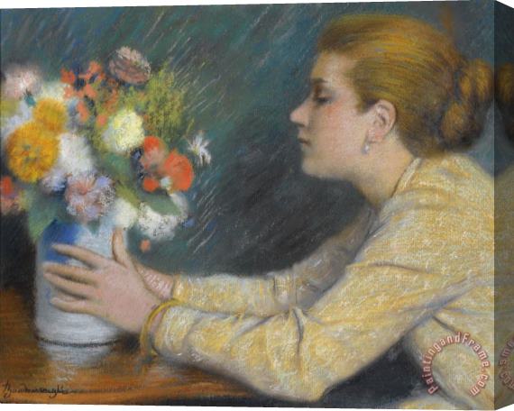 Federico Zandomeneghi The Bouquet Stretched Canvas Painting / Canvas Art