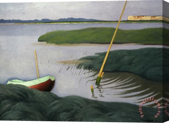 Felix Edouard Vallotton Boat At Berville Stretched Canvas Print / Canvas Art