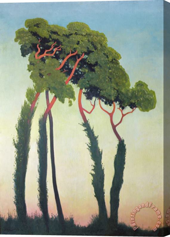 Felix Edouard Vallotton Landscape with Trees Stretched Canvas Print / Canvas Art