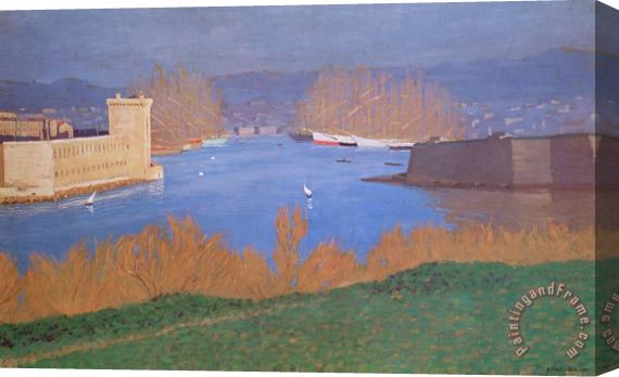 Felix Edouard Vallotton The Port Of Marseille Stretched Canvas Print / Canvas Art