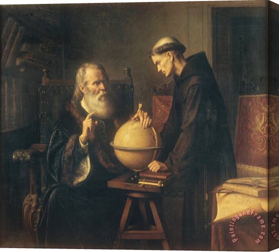 Felix Parra Galileo Demonstrating The New Astronomical Theories at The University of Padua Stretched Canvas Print / Canvas Art
