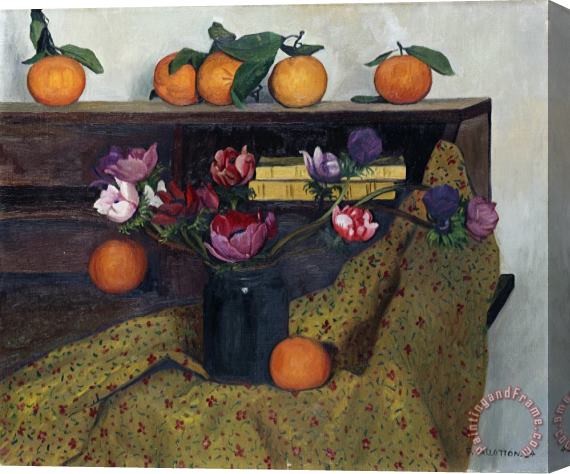 Felix Vallotton Anemones And Oranges Stretched Canvas Print / Canvas Art