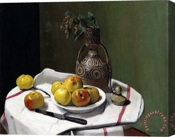 Felix Vallotton Apples And a Moroccan Vase Stretched Canvas Painting / Canvas Art