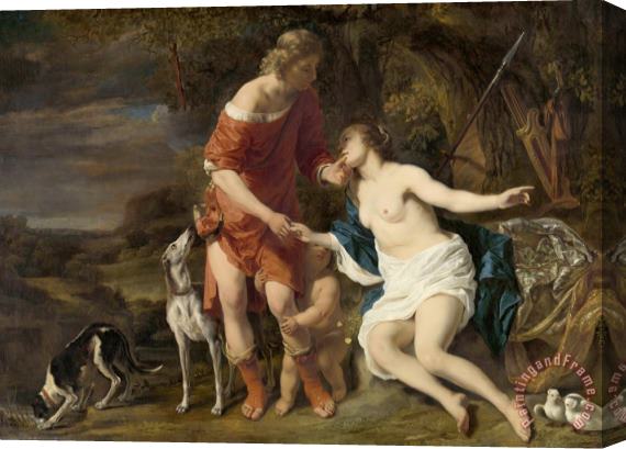 Ferdinand Bol Venus And Adonis Stretched Canvas Print / Canvas Art