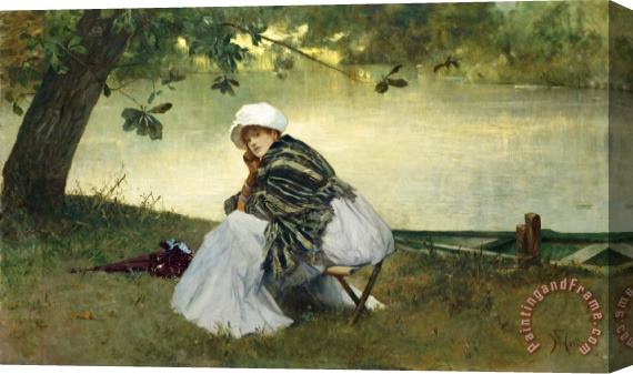Ferdinand Heilbuth Reverie Stretched Canvas Painting / Canvas Art