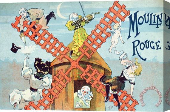 Ferdinand Misti-Mifliez Cover Of A Programme For The Moulin Rouge Stretched Canvas Print / Canvas Art