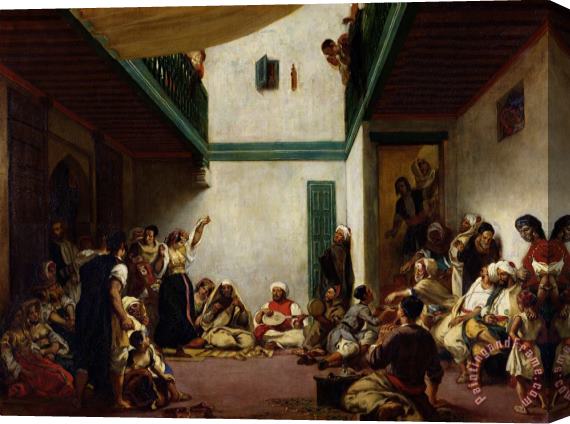 Ferdinand Victor Eugene Delacroix A Jewish wedding in Morocco Stretched Canvas Print / Canvas Art
