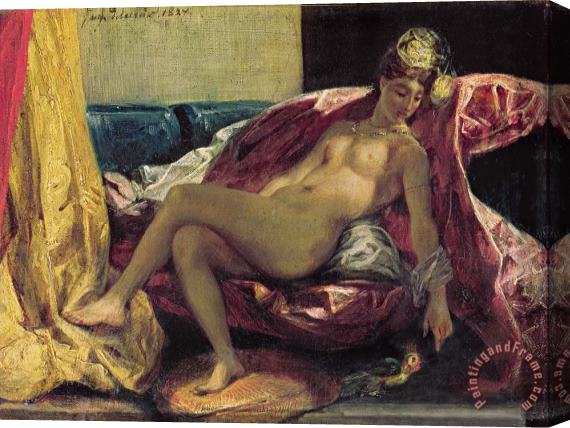 Ferdinand Victor Eugene Delacroix Reclining Odalisque Stretched Canvas Print / Canvas Art