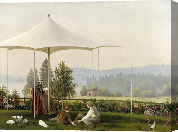 Ferdinand von Wright In The Garden of Haminalahti Stretched Canvas Print / Canvas Art