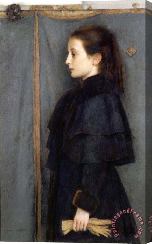 Fernand Khnopff Portrait of Jeanne De Bauer Stretched Canvas Painting / Canvas Art