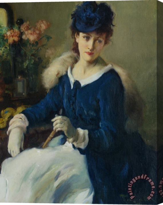 Fernand Toussaint An Elegent Woman Stretched Canvas Print / Canvas Art