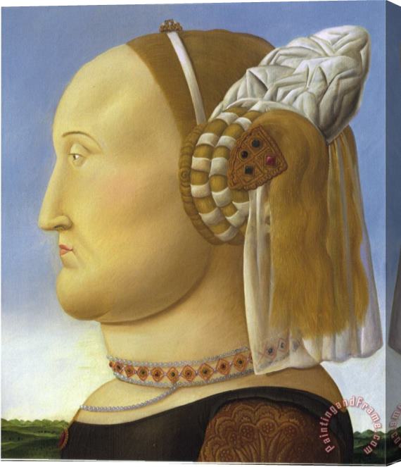 fernando botero Battista Sforza After Piero Della Francesca Stretched Canvas Print / Canvas Art
