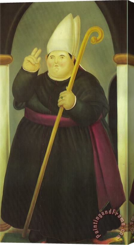 fernando botero Bishop Stretched Canvas Painting / Canvas Art