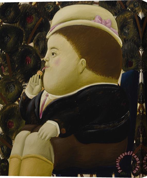 Fernando Botero Boy in a Garden, 1966 Stretched Canvas Painting / Canvas Art
