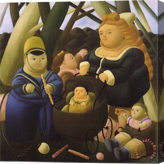 fernando botero Children Fortunes Stretched Canvas Painting / Canvas Art