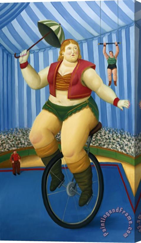 Fernando Botero Ciclista, 2001 Stretched Canvas Painting / Canvas Art