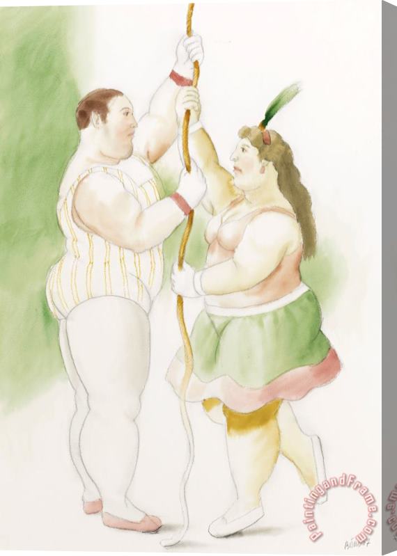 Fernando Botero Circus Act, 2007 Stretched Canvas Painting / Canvas Art