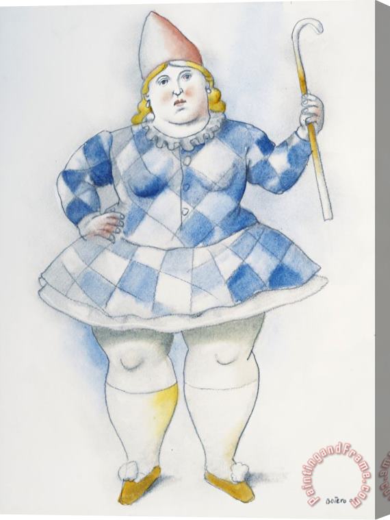 Fernando Botero Circus Girl, 2008 Stretched Canvas Painting / Canvas Art