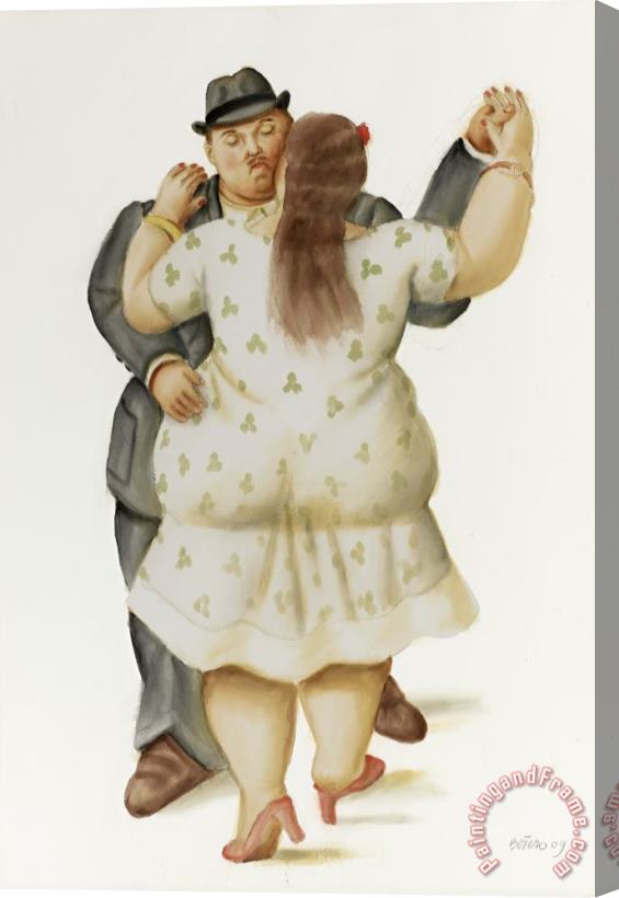 Fernando Botero Dancers, 2009 Stretched Canvas Painting / Canvas Art