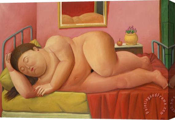 Fernando Botero Desnudo Acostado, 1987 Stretched Canvas Print / Canvas Art