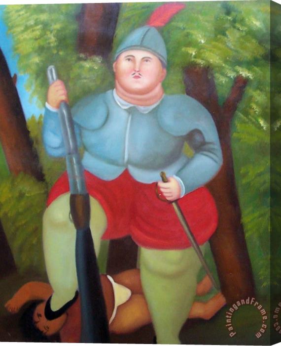 Fernando Botero El conquistador Stretched Canvas Painting / Canvas Art