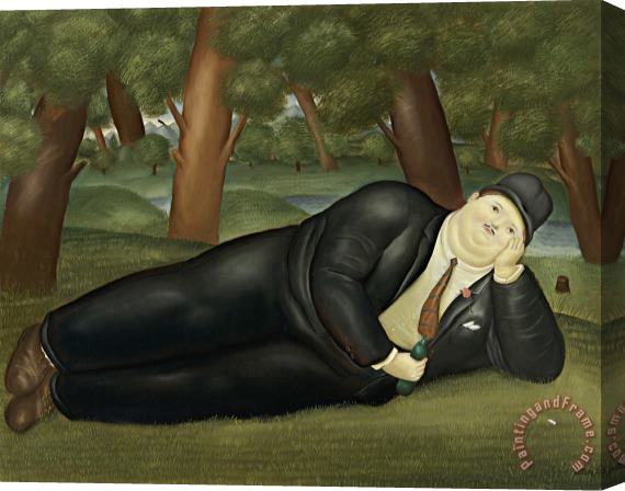 Fernando Botero El Poeta, 1970 Stretched Canvas Painting / Canvas Art