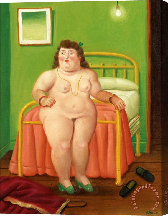 Fernando Botero Femme Aux Escarpins Verts, 2001 Stretched Canvas Print / Canvas Art