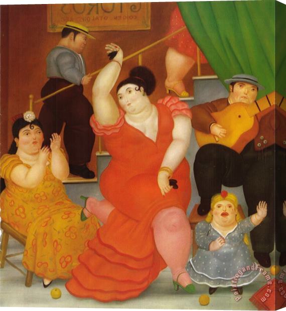 fernando botero Flamenco Stretched Canvas Painting / Canvas Art