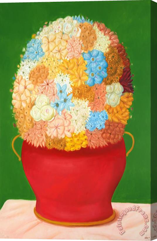Fernando Botero Flowers, 2018 Stretched Canvas Painting / Canvas Art