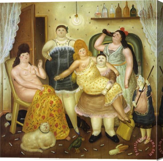 fernando botero House Mariduque Stretched Canvas Painting / Canvas Art