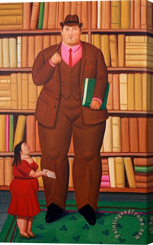 Fernando Botero Lawyer And Secretary, 2010 Stretched Canvas Print / Canvas Art