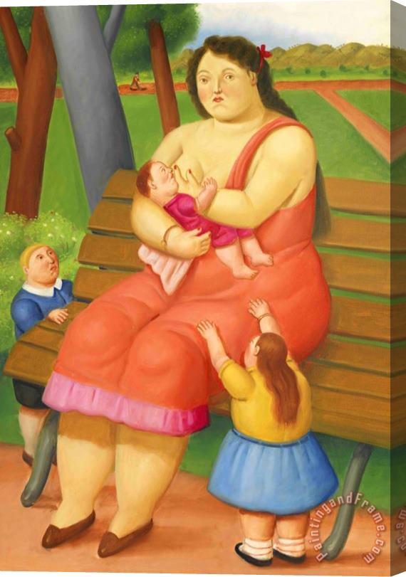 Fernando Botero Maternity, 2011 Stretched Canvas Print / Canvas Art