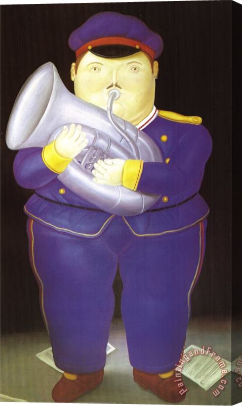 fernando botero Musician Stretched Canvas Painting / Canvas Art