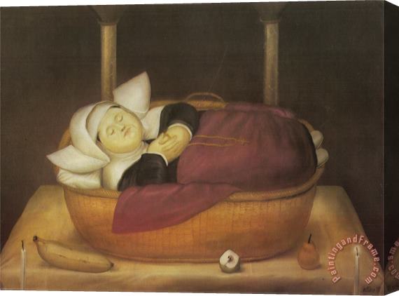 fernando botero New Born Nun Stretched Canvas Painting / Canvas Art