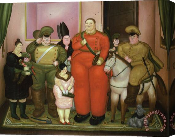 fernando botero Official Portrait of The Military Junta Stretched Canvas Painting / Canvas Art