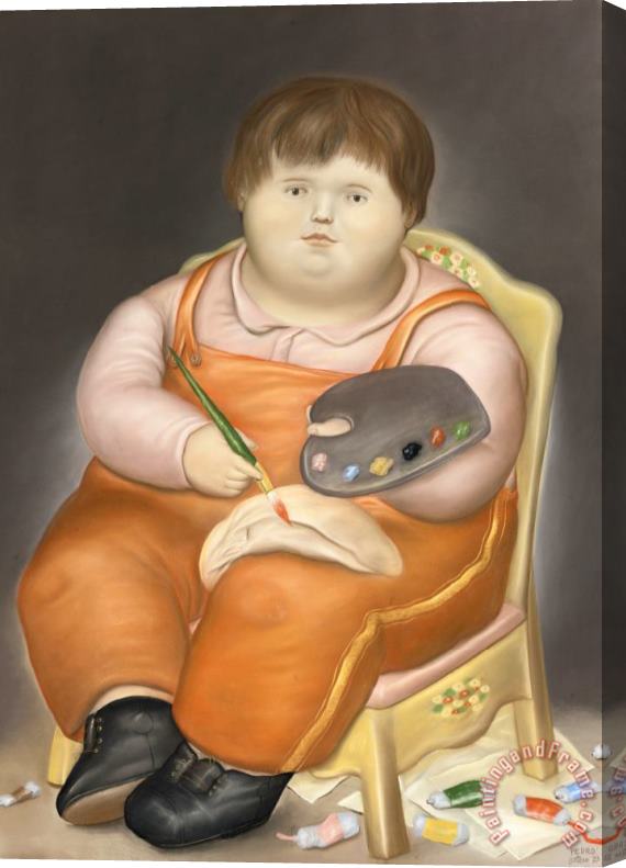 Fernando Botero Pedro Pintor, 1973 Stretched Canvas Painting / Canvas Art