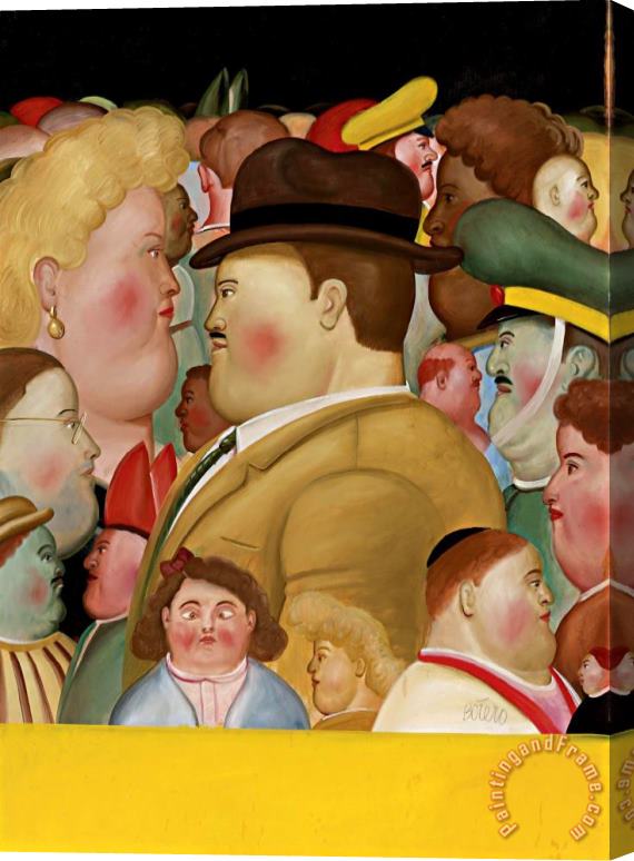 Fernando Botero Personnages De Theatre Stretched Canvas Print / Canvas Art