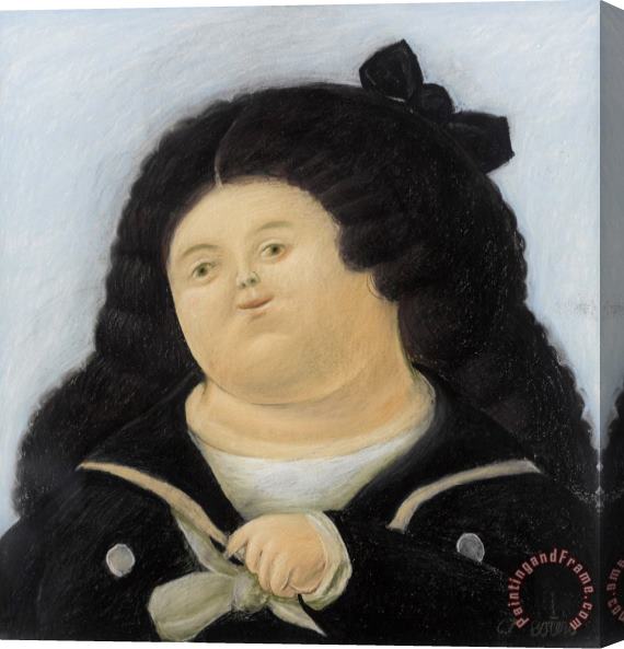 Fernando Botero Portrait of a Schoolgirl, 1967 Stretched Canvas Painting / Canvas Art