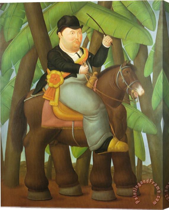 fernando botero President Stretched Canvas Painting / Canvas Art