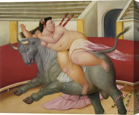 Fernando Botero Rape of Europa, 1991 Stretched Canvas Print / Canvas Art