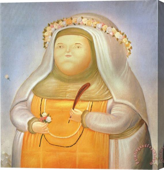 fernando botero Saint Rose of Lima Stretched Canvas Painting / Canvas Art