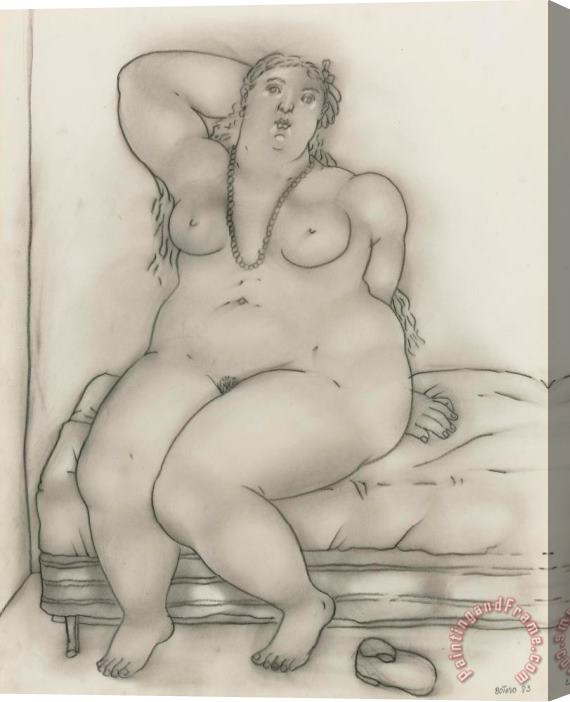 Fernando Botero Seated Woman, 1983 Stretched Canvas Print / Canvas Art