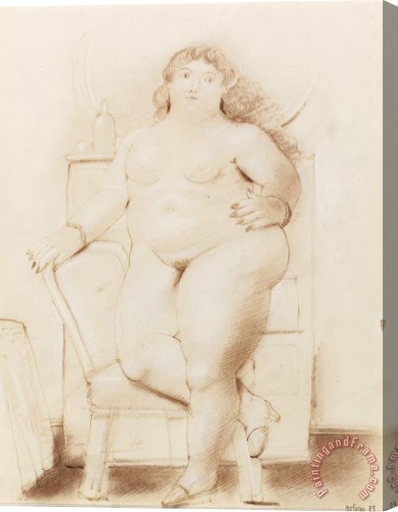 Fernando Botero Standing Woman, 1979 Stretched Canvas Painting / Canvas Art