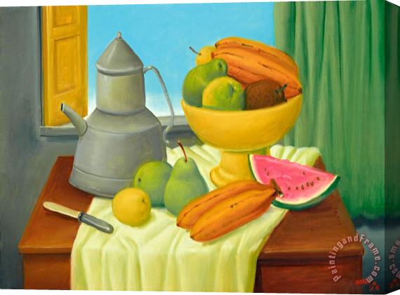 Fernando Botero Still Life, 1998 Stretched Canvas Painting / Canvas Art