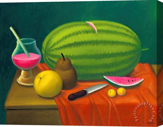 Fernando Botero Still Life with Fruits, 2003 Stretched Canvas Print / Canvas Art