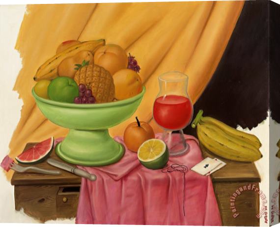 Fernando Botero Still Life with Playing Cards, 1994 Stretched Canvas Print / Canvas Art