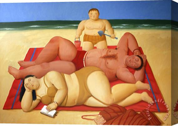 Fernando Botero The Beach, 2009 Stretched Canvas Print / Canvas Art