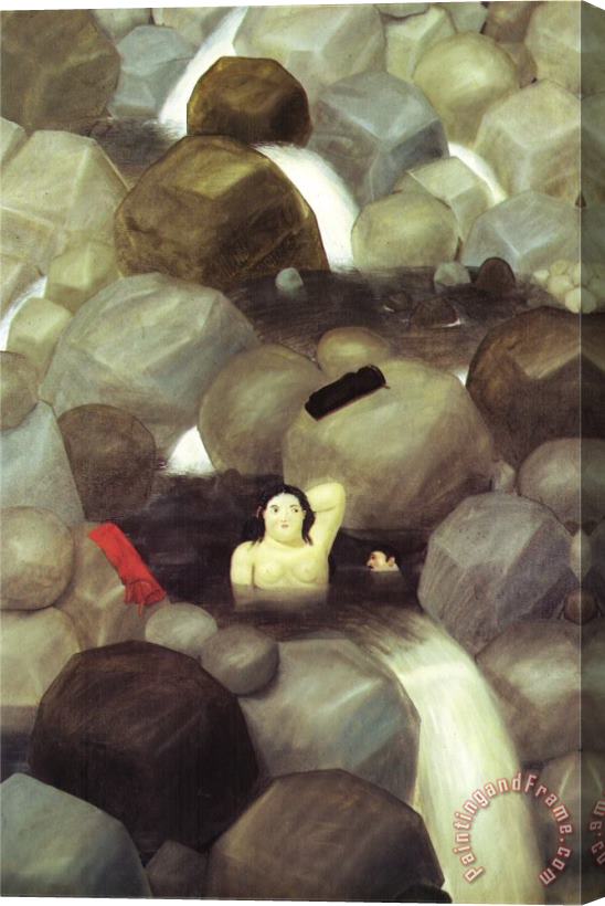 fernando botero The Cascade Stretched Canvas Painting / Canvas Art