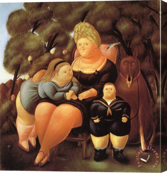 fernando botero The Family Stretched Canvas Painting / Canvas Art