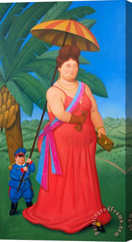 Fernando Botero The First Lady, 2010 Stretched Canvas Painting / Canvas Art